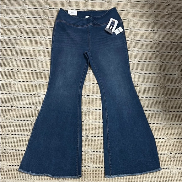 Vanilla Star Blue Flare Wide Leg Jeans - Picture 1 of 6